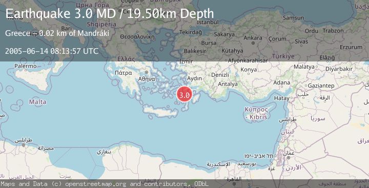 Map of DODECANESE ISLANDS, GREECE
