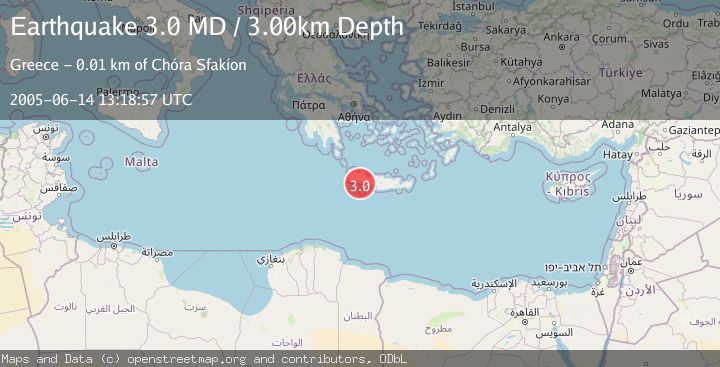 Map of CRETE, GREECE