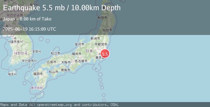 Map of NEAR EAST COAST OF HONSHU, JAPAN