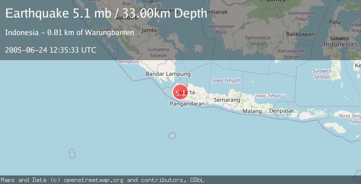 Map of JAVA, INDONESIA
