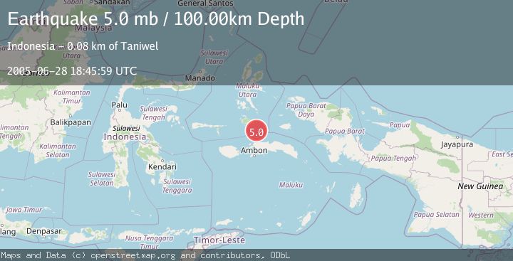 Map of CERAM SEA, INDONESIA