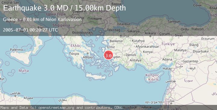Map of DODECANESE ISLANDS, GREECE