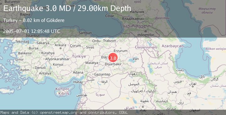Map of EASTERN TURKEY