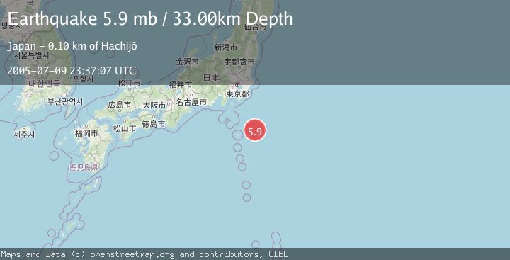Map of IZU ISLANDS, JAPAN REGION