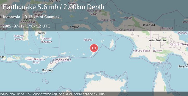 Map of KEP. TANIMBAR REGION, INDONESIA