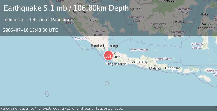 Map of SUNDA STRAIT, INDONESIA