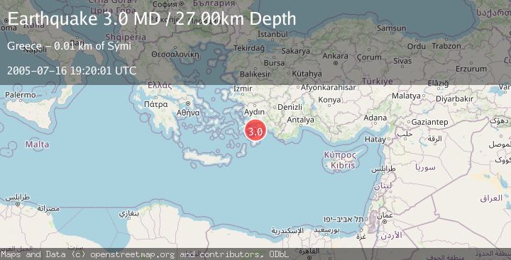 Map of DODECANESE ISLANDS, GREECE