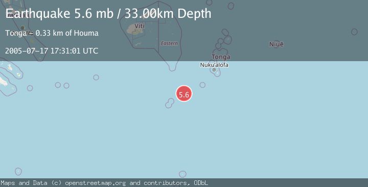 Map of SOUTH OF FIJI ISLANDS