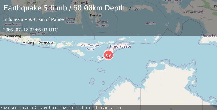 Map of TIMOR REGION, INDONESIA