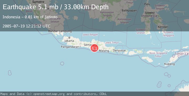 Map of JAVA, INDONESIA