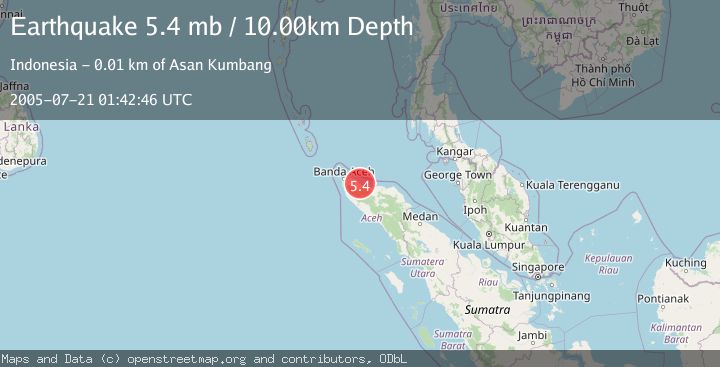 Map of NORTHERN SUMATRA, INDONESIA