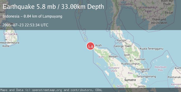 Map of NORTHERN SUMATRA, INDONESIA