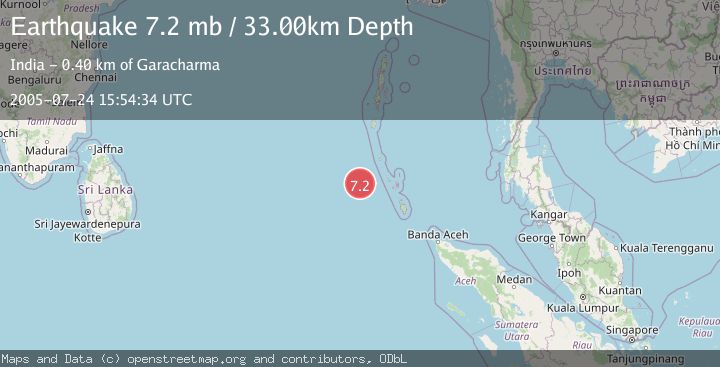 Map of NICOBAR ISLANDS, INDIA REGION