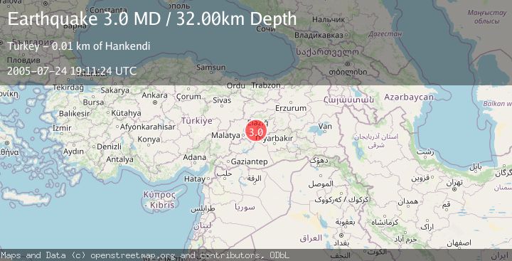 Map of EASTERN TURKEY