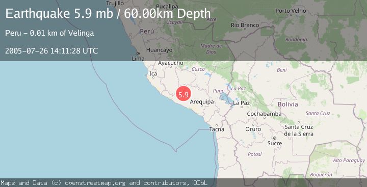 Map of SOUTHERN PERU