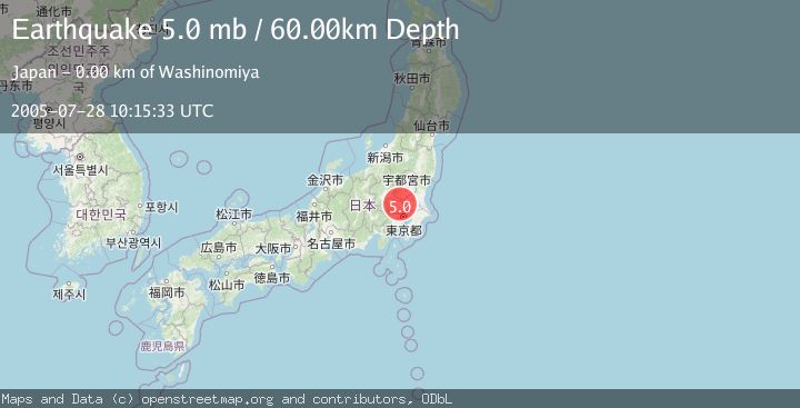 Map of EASTERN HONSHU, JAPAN