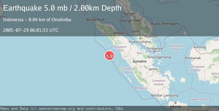 Map of NIAS REGION, INDONESIA
