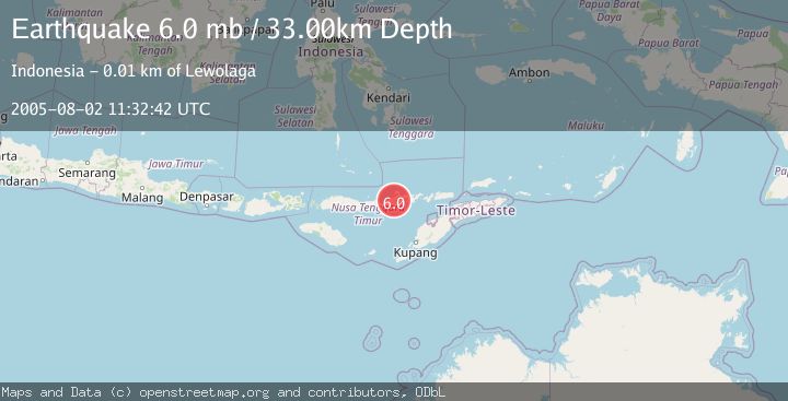 Map of FLORES REGION, INDONESIA