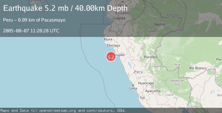 Map of OFF COAST OF NORTHERN PERU