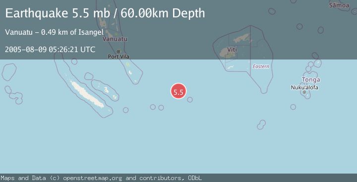 Map of VANUATU REGION