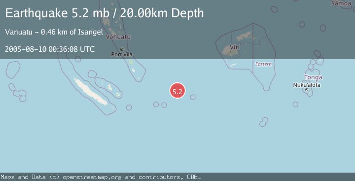 Map of VANUATU REGION