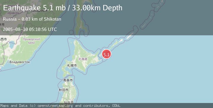 Map of KURIL ISLANDS