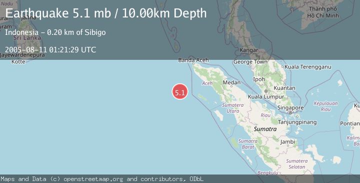 Map of OFF W COAST OF NORTHERN SUMATRA