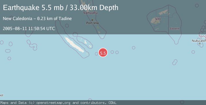 Map of SOUTHEAST OF LOYALTY ISLANDS