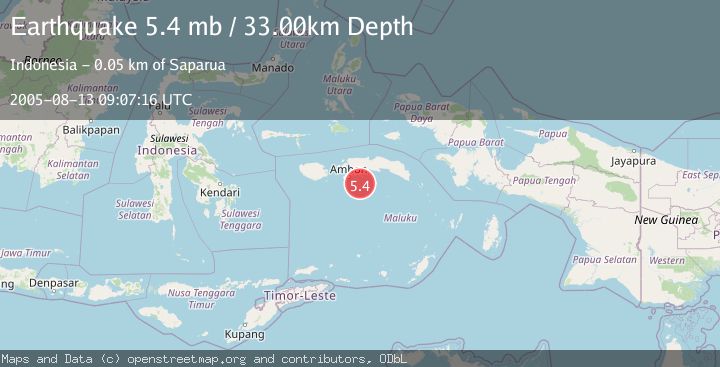 Map of SERAM, INDONESIA