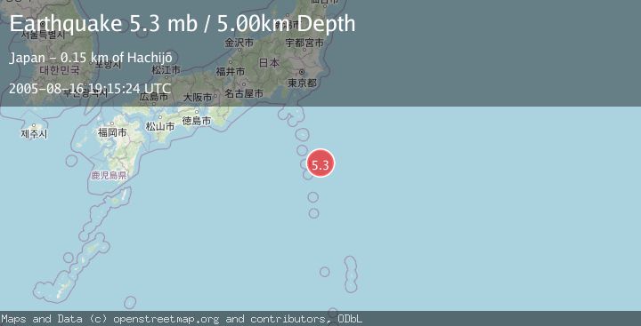 Map of IZU ISLANDS, JAPAN REGION