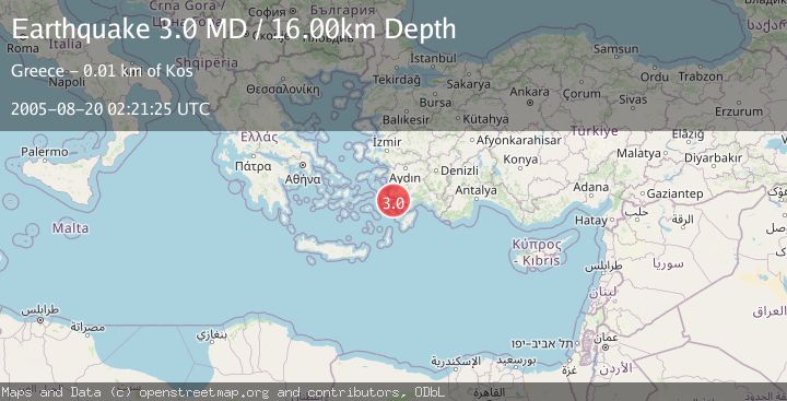 Map of DODECANESE ISLANDS, GREECE