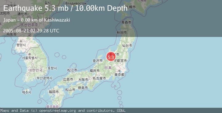 Map of NEAR WEST COAST OF HONSHU, JAPAN