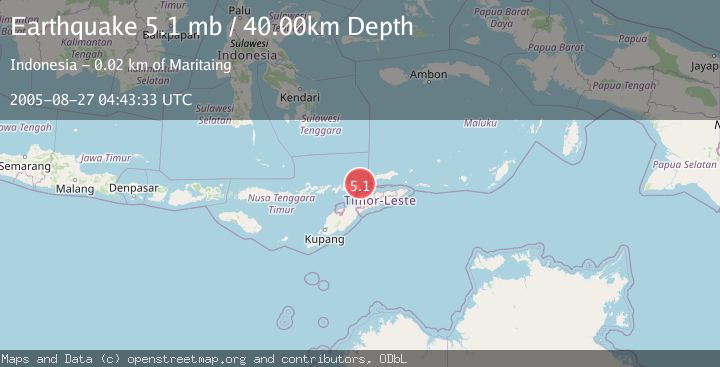 Map of EAST TIMOR REGION
