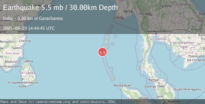 Map of ANDAMAN ISLANDS, INDIA REGION
