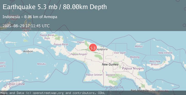 Map of NEAR N COAST OF PAPUA, INDONESIA