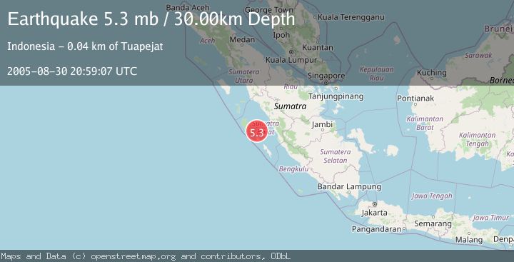 Map of KEP. MENTAWAI REGION, INDONESIA