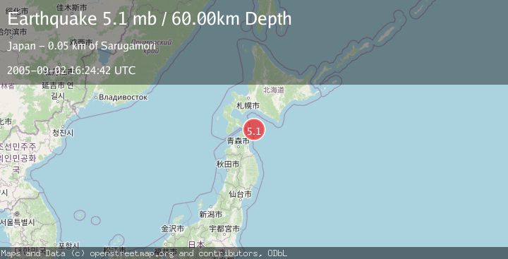 Map of HOKKAIDO, JAPAN REGION