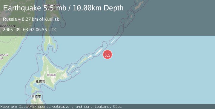 Map of KURIL ISLANDS