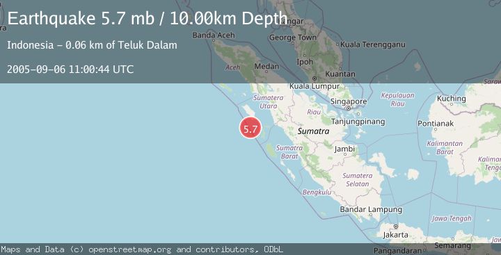 Map of NIAS REGION, INDONESIA
