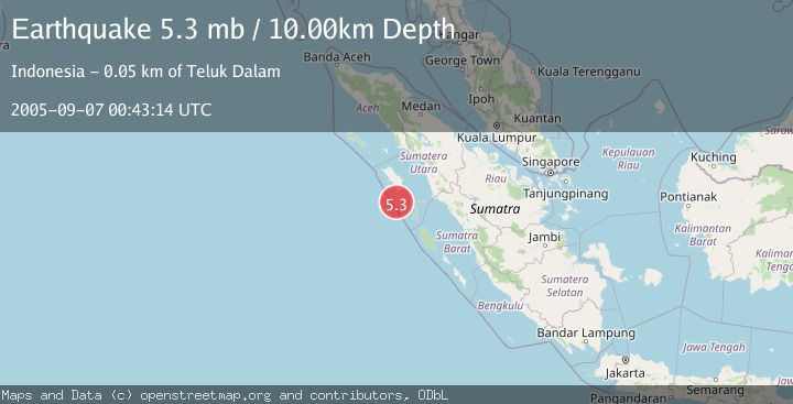 Map of NIAS REGION, INDONESIA