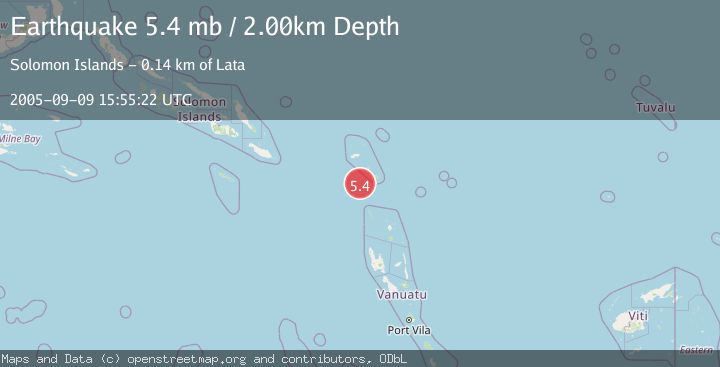 Map of SANTA CRUZ ISLANDS