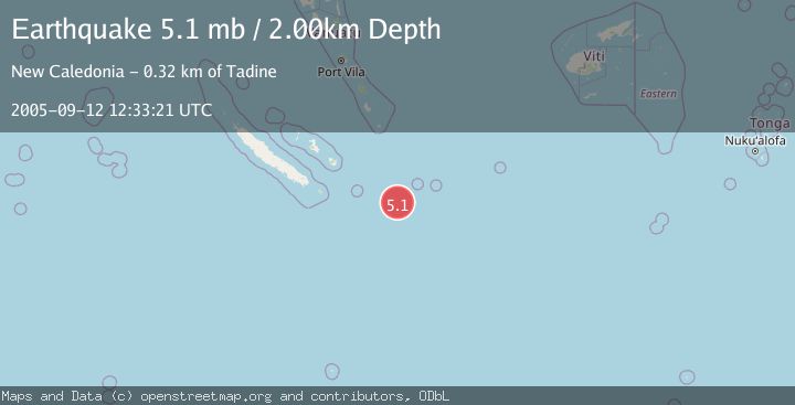 Map of SOUTHEAST OF LOYALTY ISLANDS