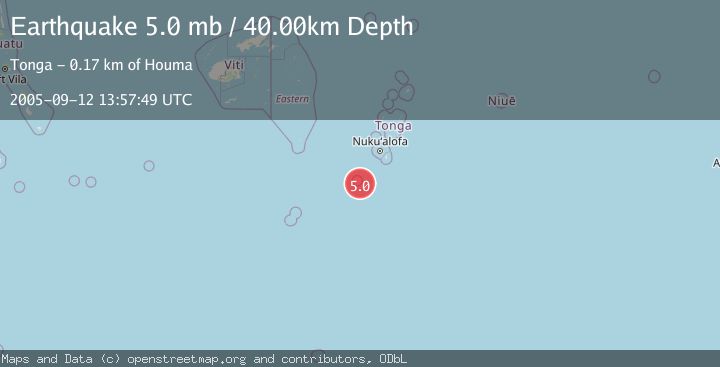 Map of SOUTH OF FIJI ISLANDS