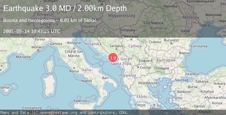 Map of BOSNIA AND HERZEGOVINA