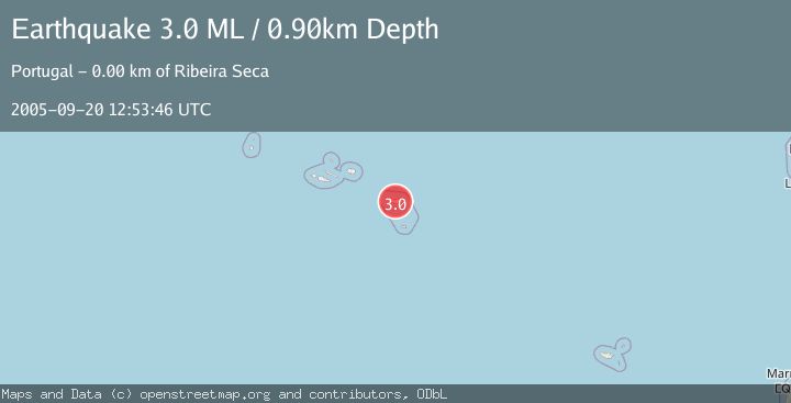 Map of AZORES ISLANDS, PORTUGAL