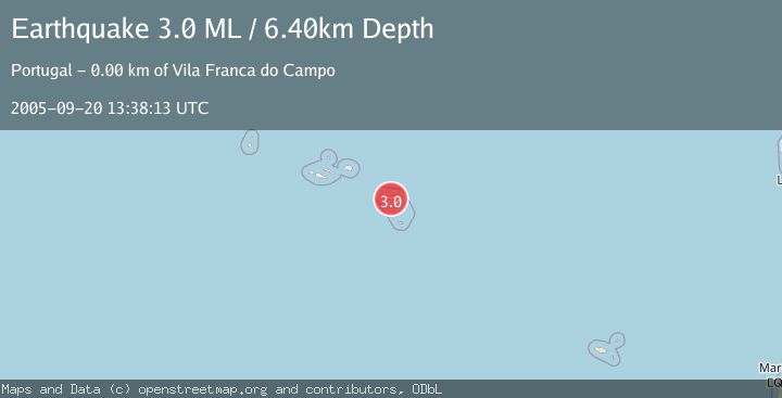 Map of AZORES ISLANDS, PORTUGAL