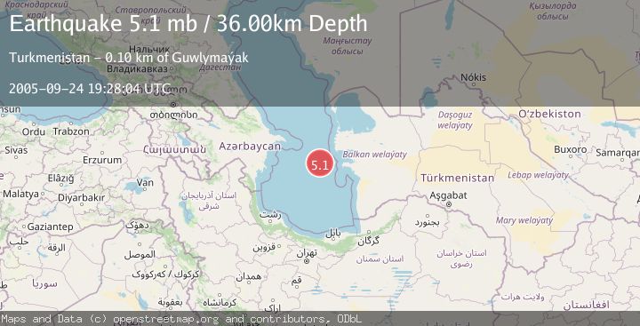 Map of CASPIAN SEA, OFFSHR TURKMENISTAN