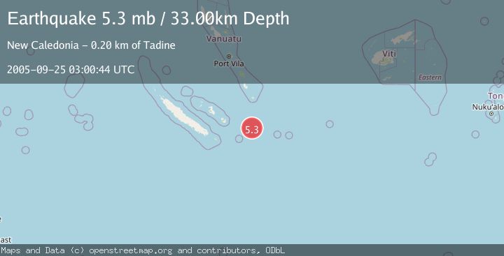Map of SOUTHEAST OF LOYALTY ISLANDS