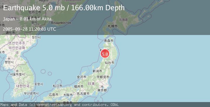 Map of EASTERN HONSHU, JAPAN