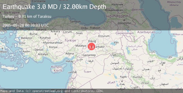 Map of EASTERN TURKEY